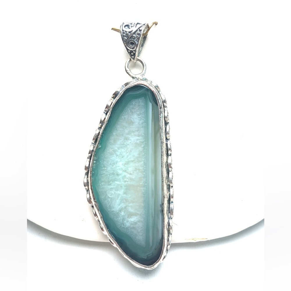 Green Aventurine & sterling silver Pendant